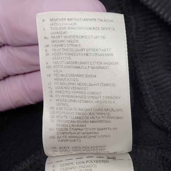 Adidas 1/4-Zip Track Jacket 2XL/3XL 26x33 Black Sleeve-Stripes - Picture 8 of 16